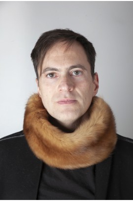 Golden marten fur neck warmer - unisex